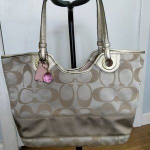 Gold Coach Tote Bag